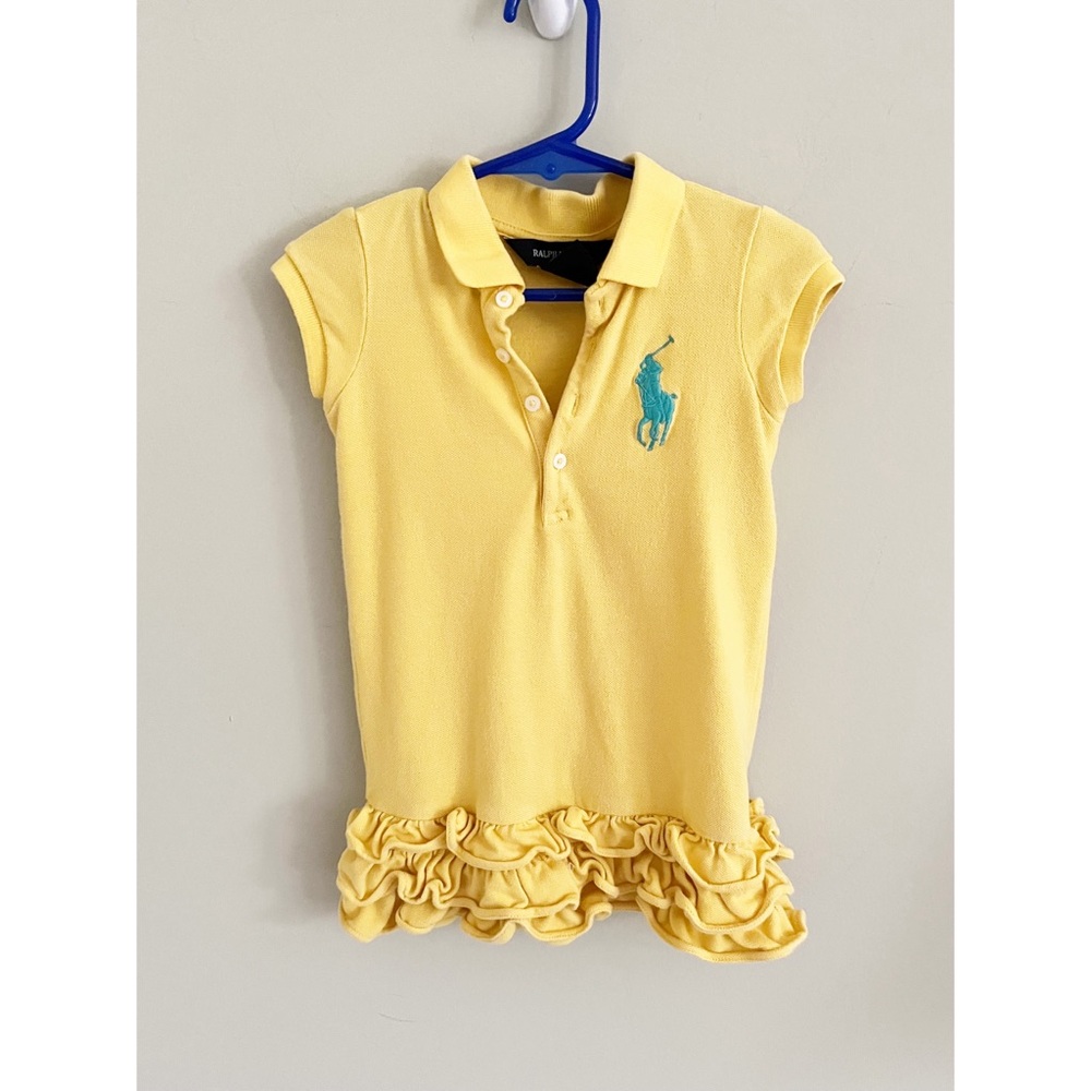 Ralph Lauren yellow ruffled hem dress 3T